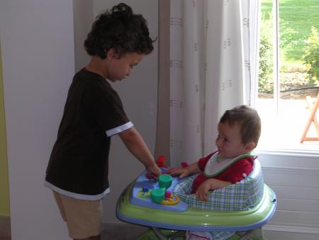 Baptiste et le trotteur